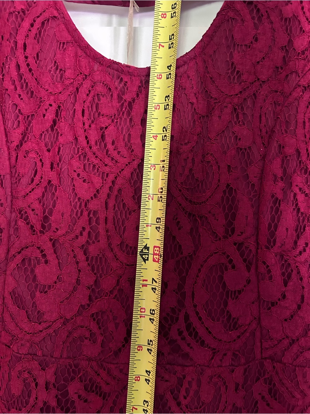 NEW with tag Club L London Lace Maxi Dress in Burgundy size 18 - Picture 9 of 9